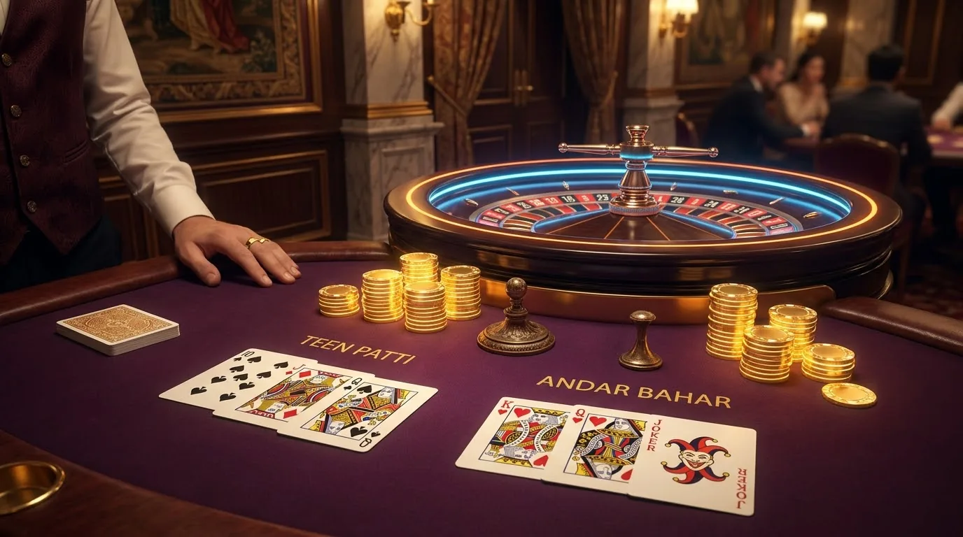 Radhe Exchange live casino with Teen Patti, roulette and real dealers
